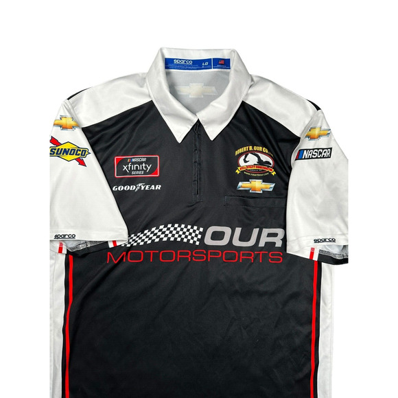 Our Motorsports Size Large Nascar XFINITY Pit Crew Track Shirt Sparco Chevy - Picture 1 of 7